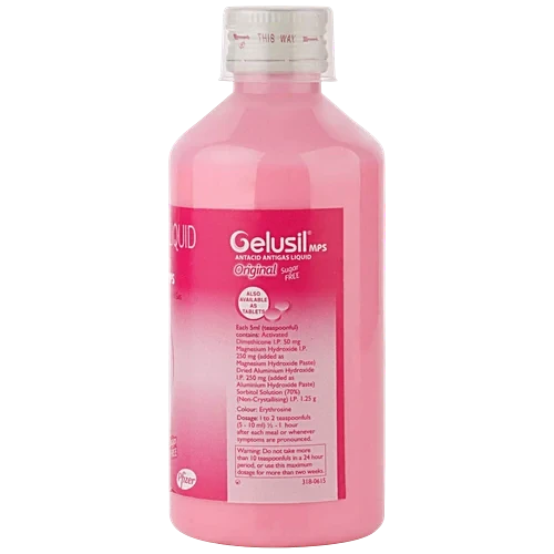 Pfizer Gelusil Mps Sugar Free Syrup (Mint) 200 Ml (Pack of 2)