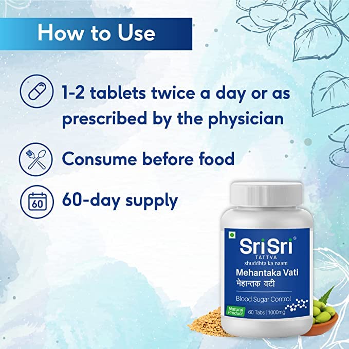 Sri Sri Tattva Mehantaka Vati 60 Tablets (Pack of 4)