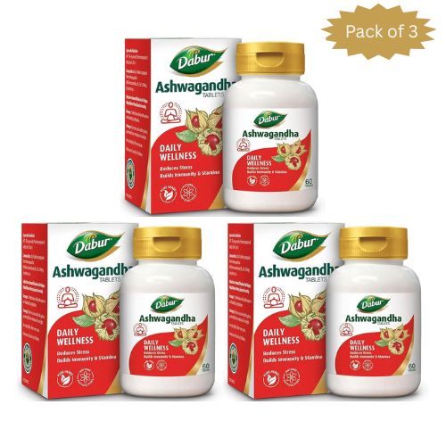 Dabur Ashwagandha 60 Tablets(Pack of 3)