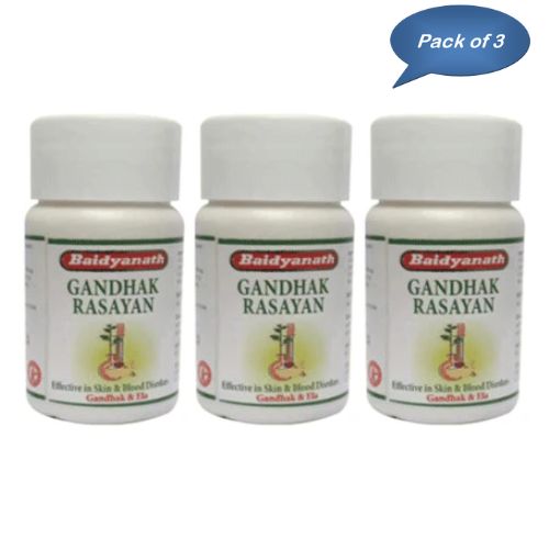 Baidyanath (Jhansi) Gandhak Rasayan 20 Tablets (Pack Of 3)