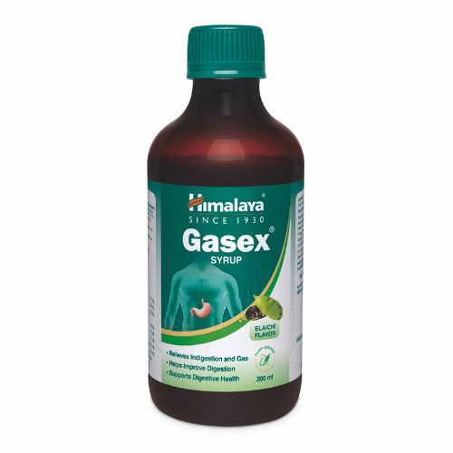 Himalaya Gasex Syrup (Elaichi Flavor) 200 Ml – Ayurvedic Relief from Gas, Bloating & Indigestion