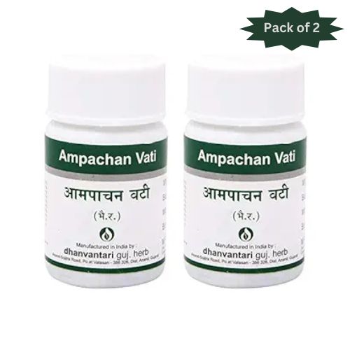 Dhanvantari Guj. Herb Ampachan Vati 60 Tablets (Pack of 2)