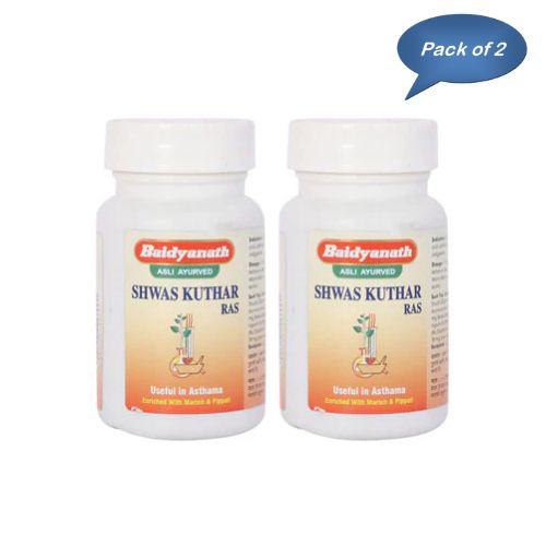Baidyanath (Jhansi) Shwas Kuthar Ras 80 Tablets (Pack Of 2)