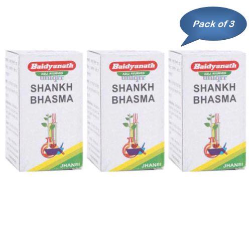 Baidyanath (Jhansi) Shankh Bhasma 5 Gm (Pack Of 3)