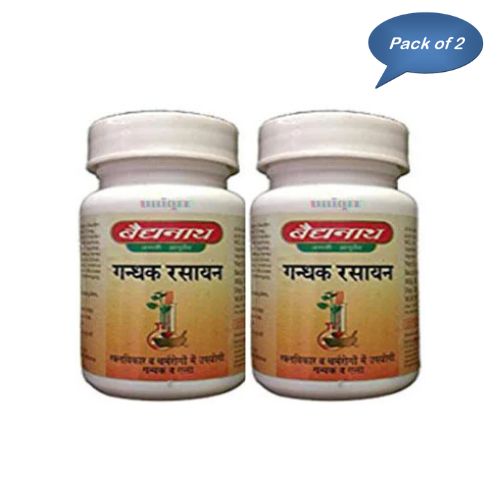 Baidyanath (Jhansi) Gandhak Rasayan 40 Tablets (Pack Of 2)