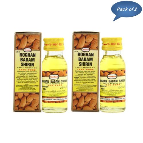 Hamdard Roghan Badam Shirin Oil 25 Ml (Pack Of 2)