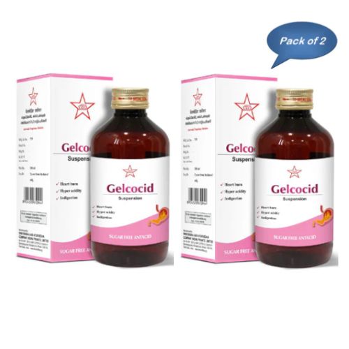 Skm Siddha Gelcocid Suspension 200 Ml (Pack of 2)