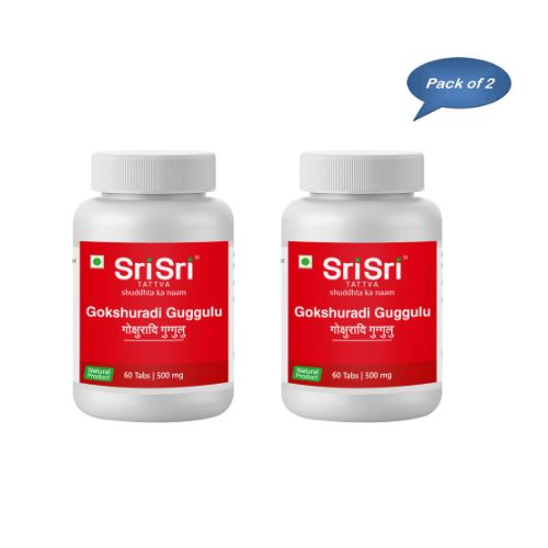 Sri Sri Tattva Gokshuradi Guggulu 60 Tablets (Pack of 2)