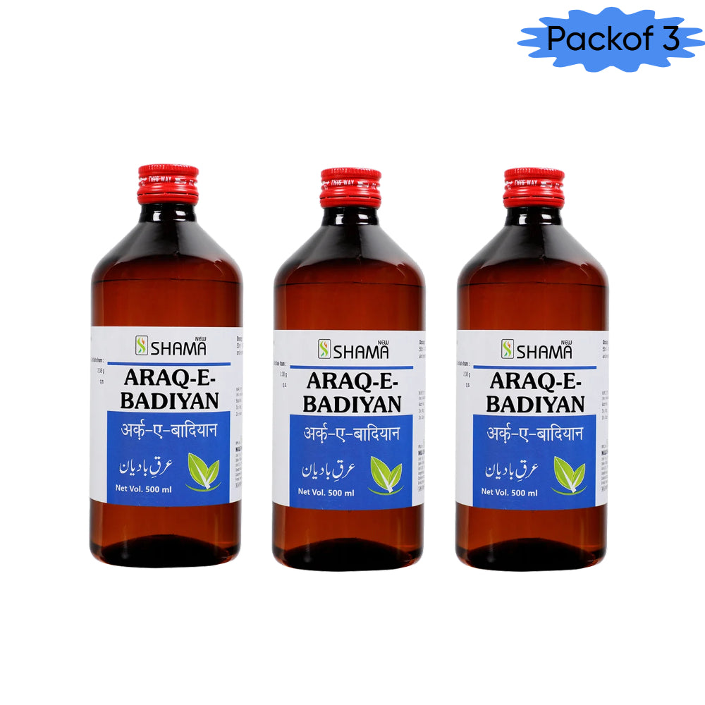 New Shama Arq Badiyan 500 Ml(Pack of 3)