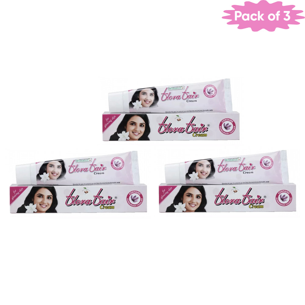 Vaidyaratnam Flora Fair Cream 20 Gm(Pack of 3)