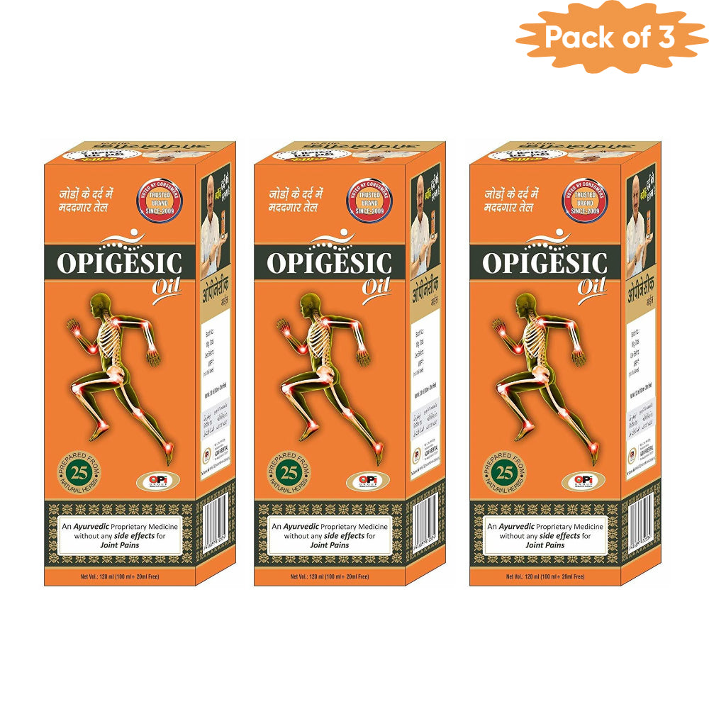 Opi Group Opigesic Oil 120 Ml(Pack of 3)