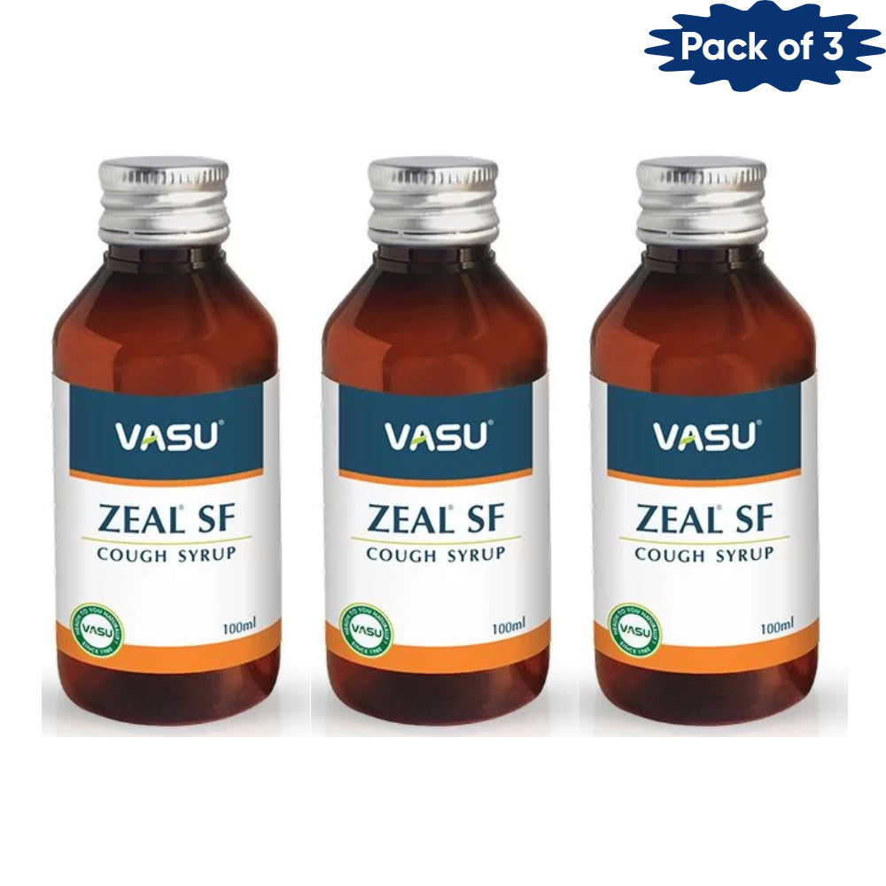 Vasu Zeal Sf Cough Syrup 100 Ml(Pack of 3)