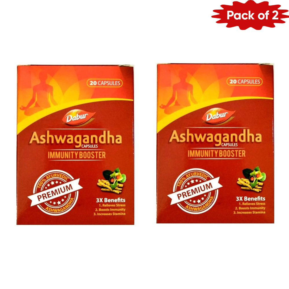 Dabur Ashwagandha 20 Capsules(Pack of 2)