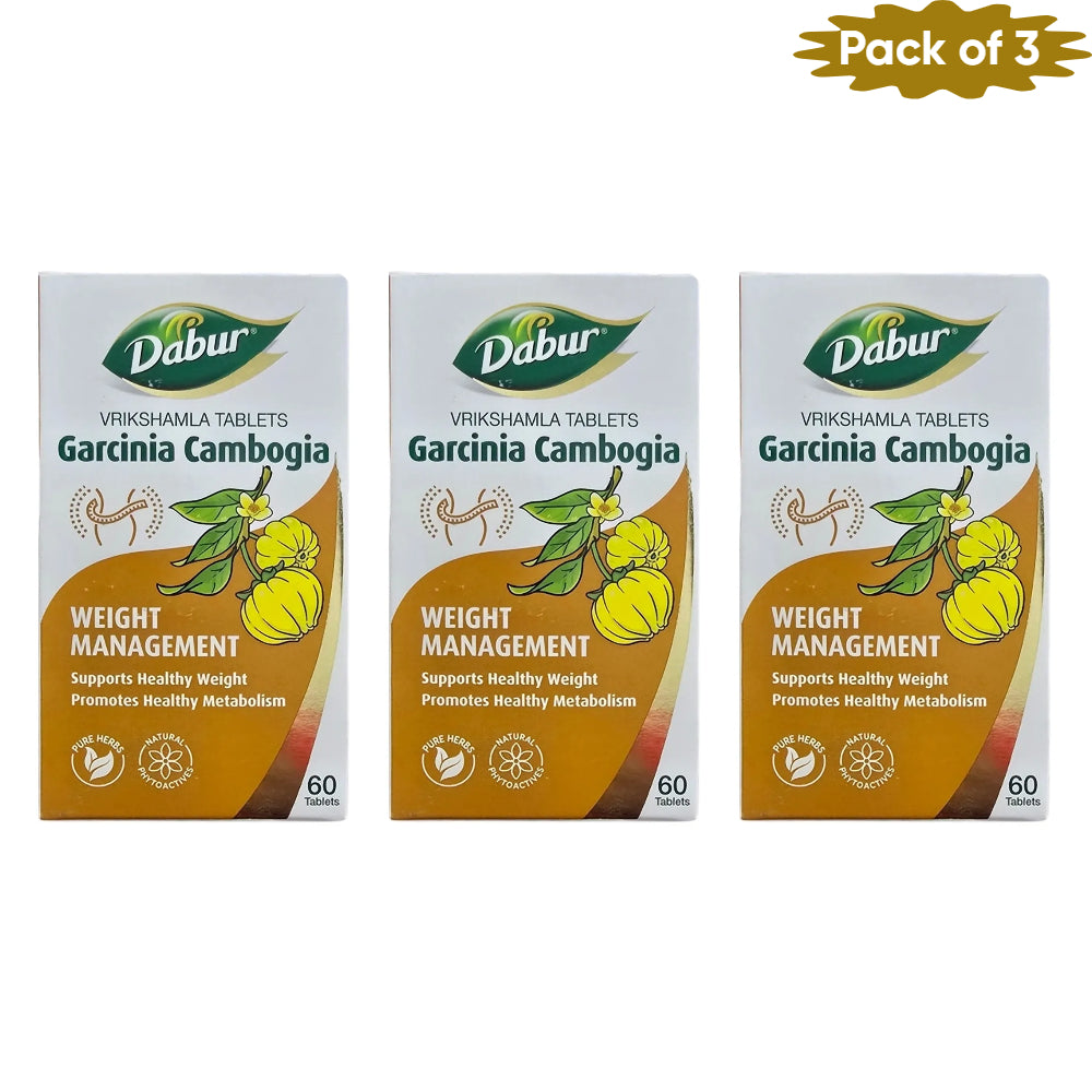 Dabur Vrikshamla (Garcinia Cambogia) 60 Tablets(Pack of 3)