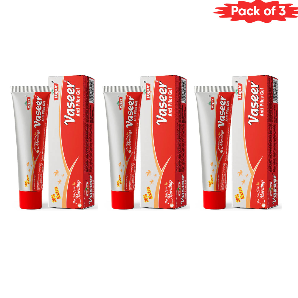Jolly Pharma Vaseer Anti Piles Gel 30 Gm(Pack of 3)