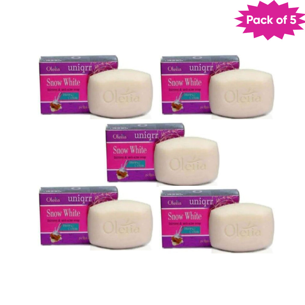 Olefia Snow White Soap 75 Gm(Pack of 5)