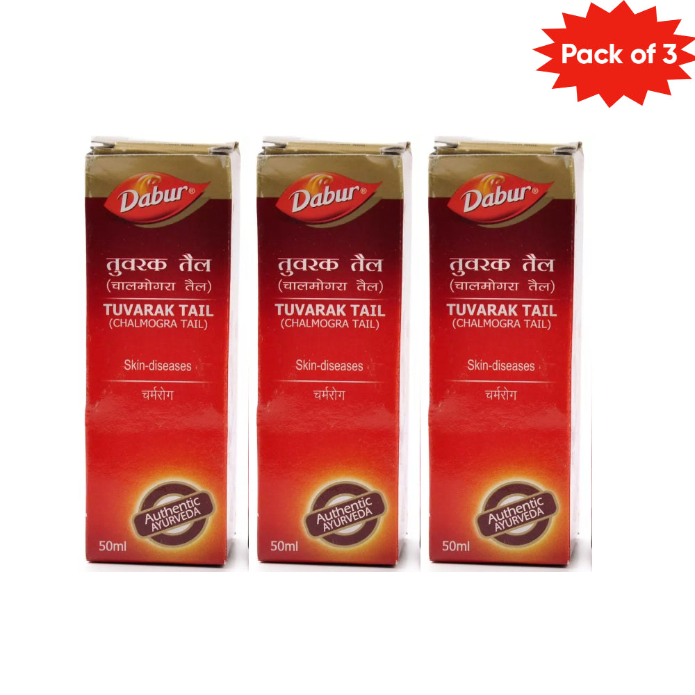 Dabur Tuvarak (Chalmogra) Tail 50 Ml(Pack of 3)