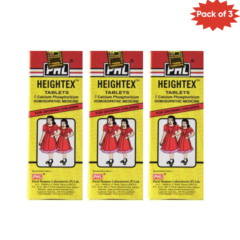Phl(Parul Homoeo Lab) Heightex Tablet 25 Gm(Pack of 3)