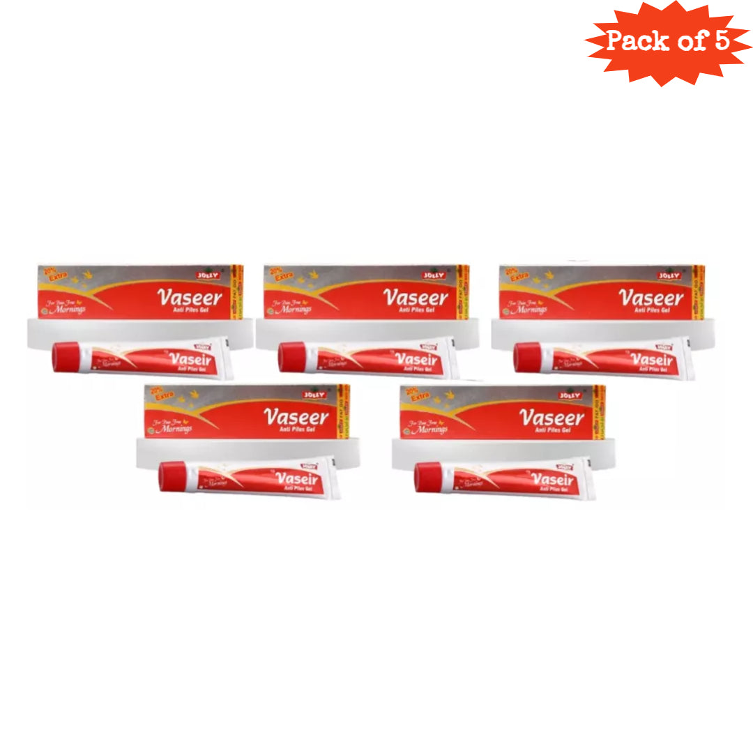Jolly Pharma Vaseer Anti Piles Gel 30 Gm(Pack of 5)