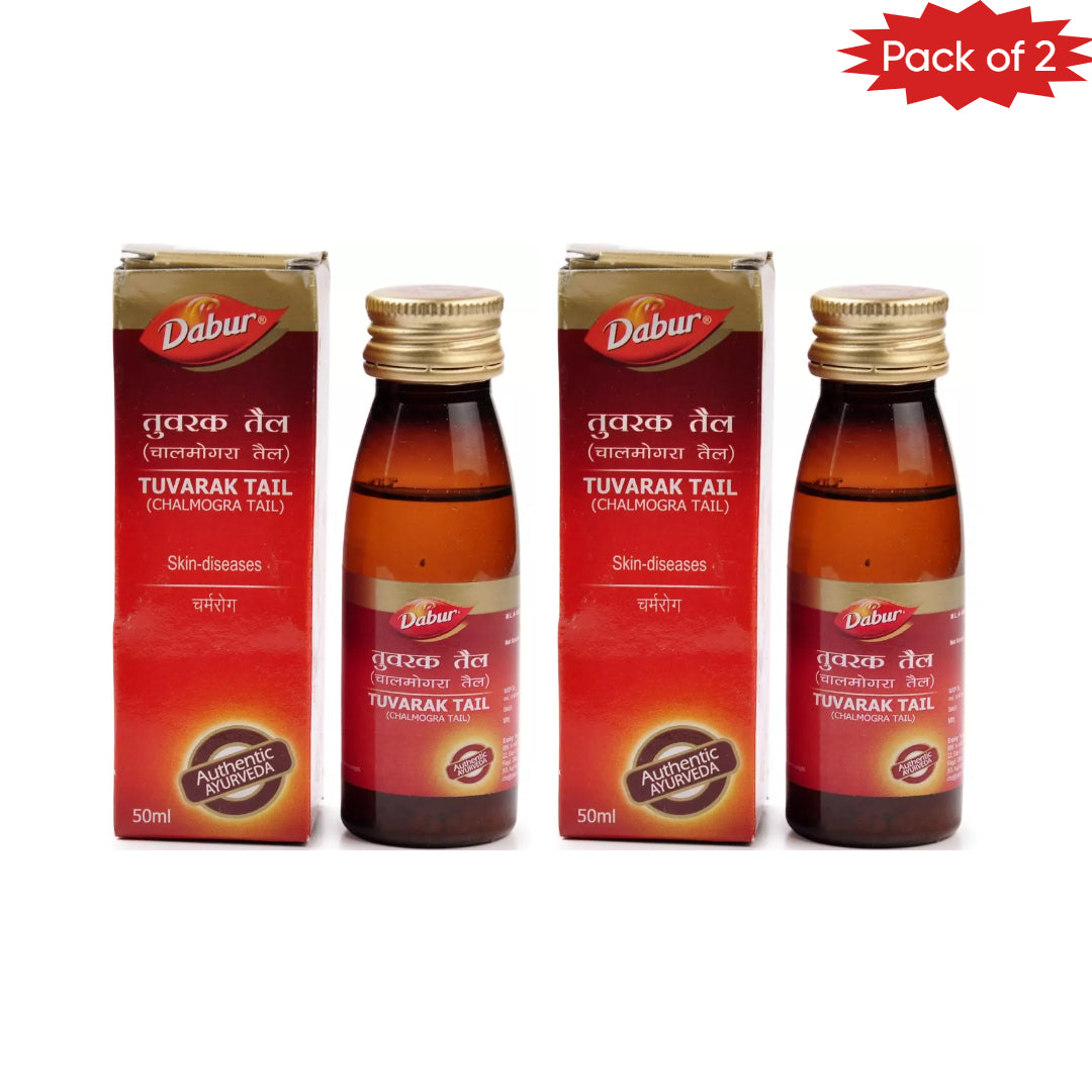 Dabur Tuvarak ()Chalmogra Tail 50 Ml(Pack of 2)