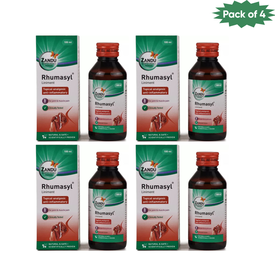 Zandu Rhumasyl Liniment 100 Ml(Pack of 4)