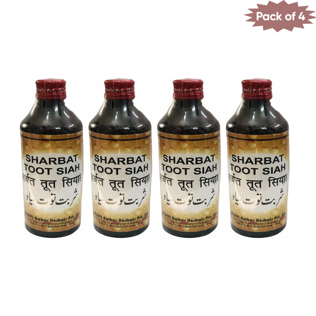 Dehlvi Sharbat Toot Siah 200 Ml (Pack of 4)