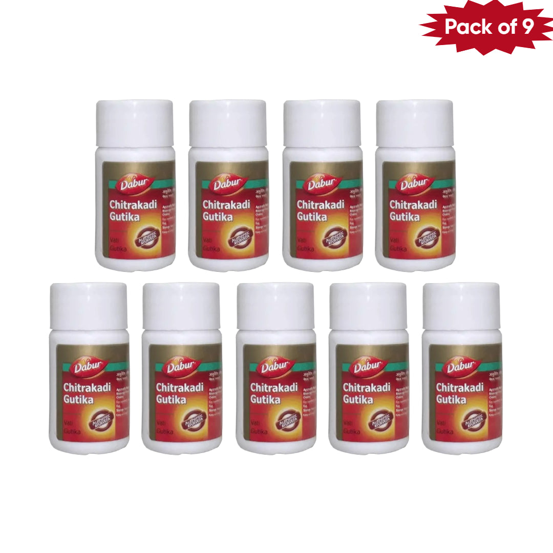 Dabur Chitrakadi Gutika 80 Tablets(Pack of 9)
