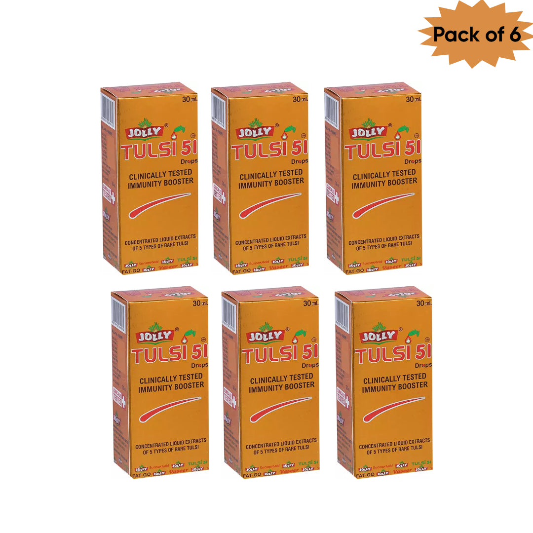 Jolly Pharma Tulsi 51 Drops 30 Ml(Pack of 6)