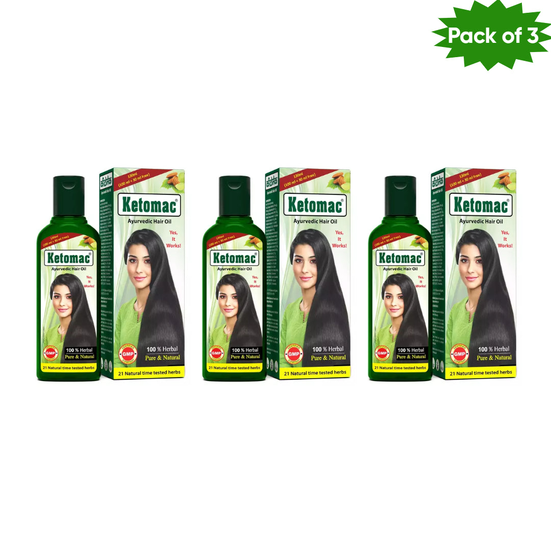Torque Pharmaceuticals Ketomac Hair Oil 130 Ml(Pack of 3)