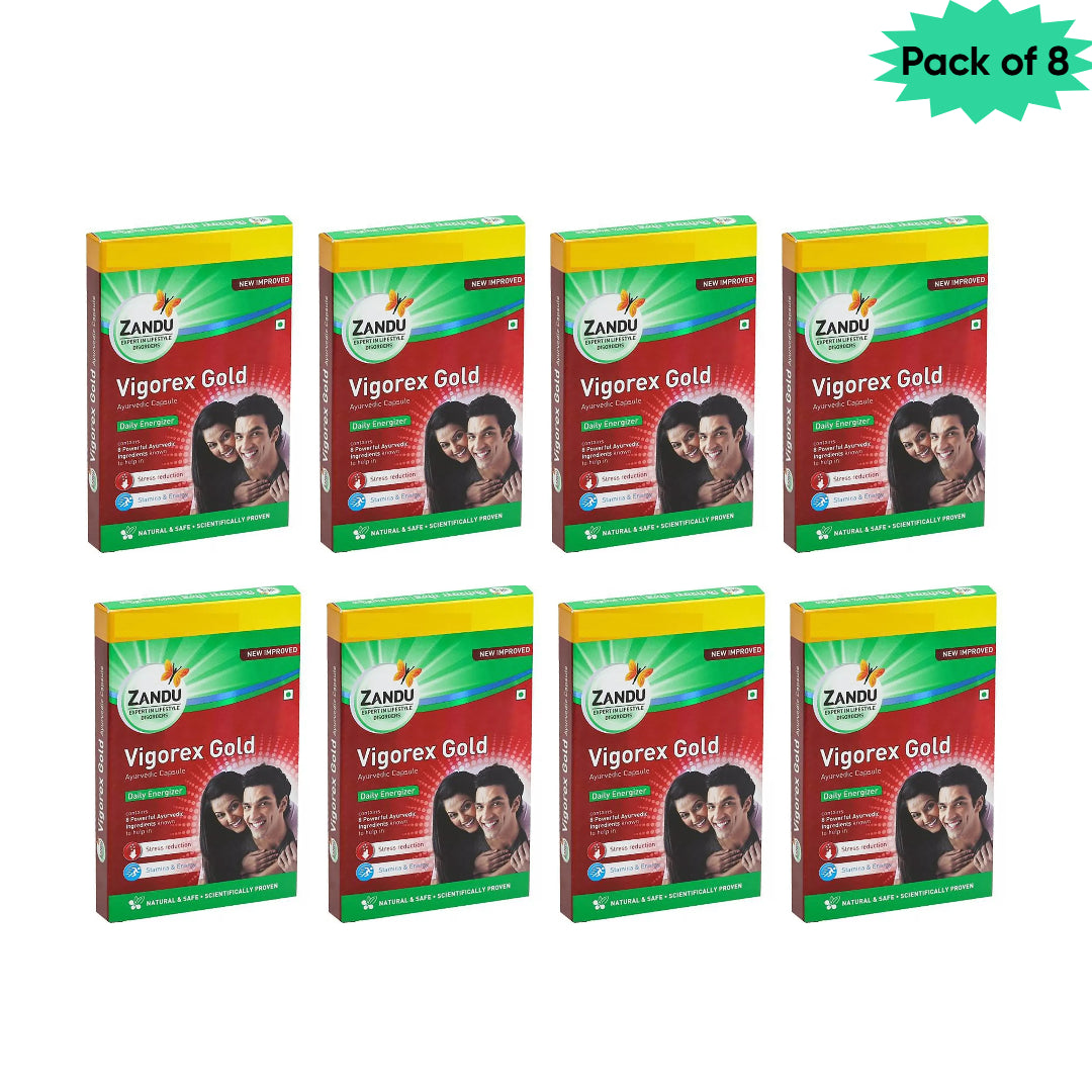 Zandu Vigorex Gold 10 Capsules(Pack of 8)