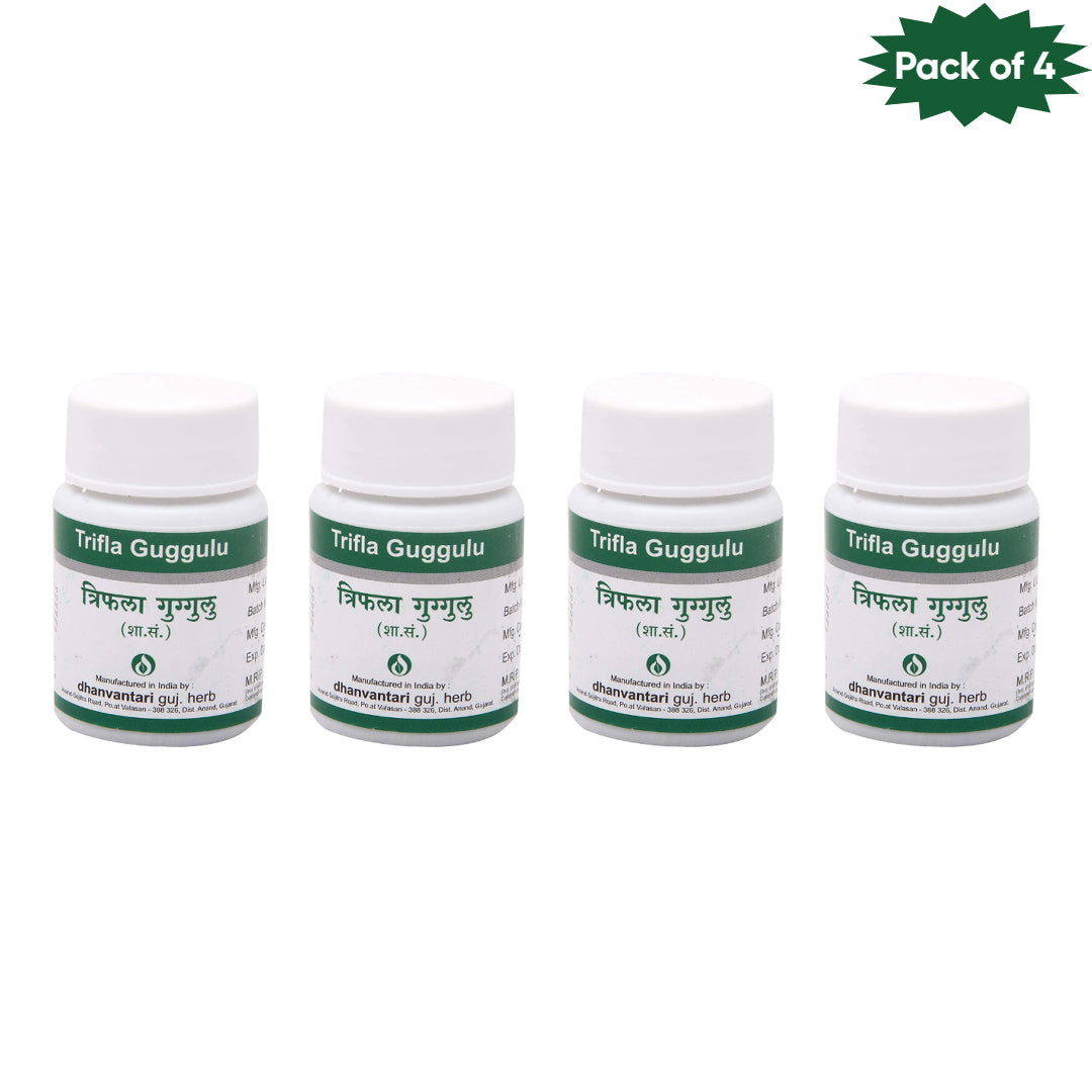Dhanvantari Guj. Herb Trifla Guggulu 60 Tablets(Pack of 4)