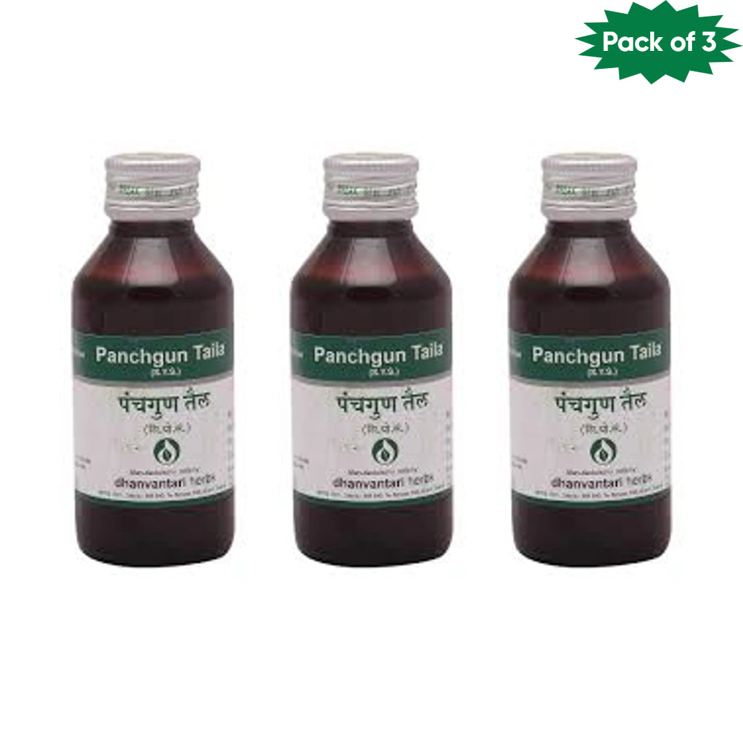 Dhanvantari Guj. Herb Panchgun Taila 100 Ml(Pack of 3)