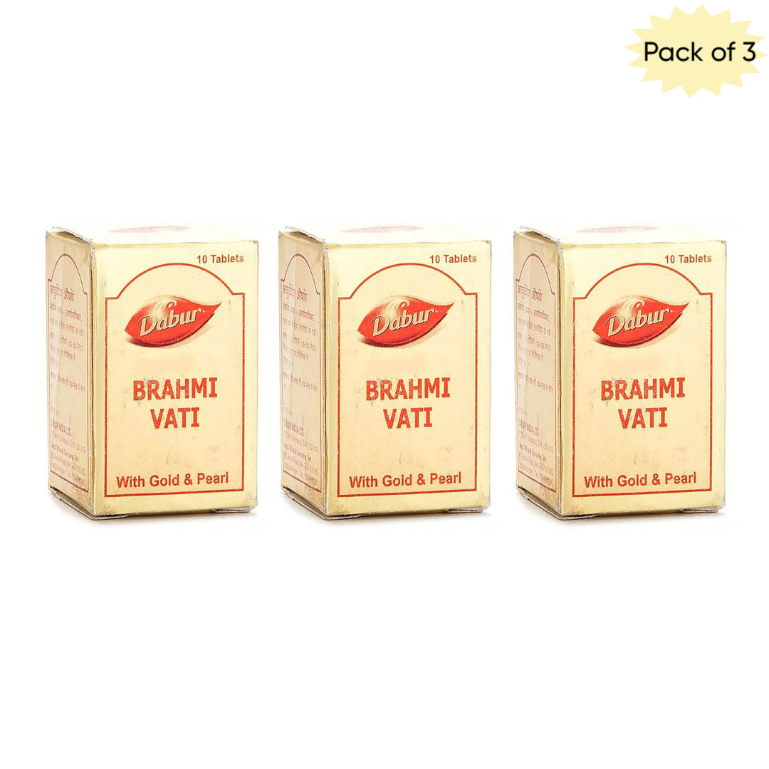 Dabur Brahmi Vati (Gold) 10 Tablets (Pack of 3)