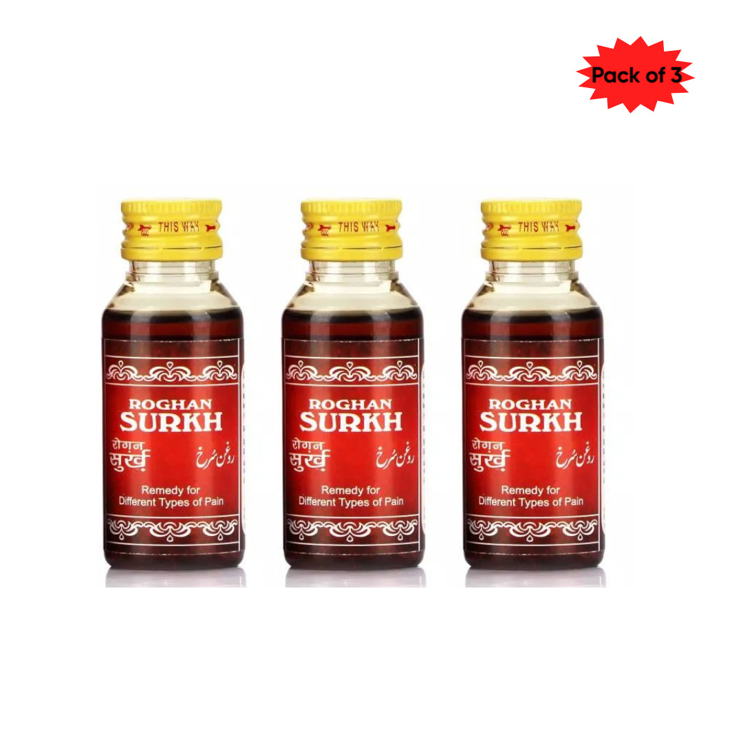 New Shama Roghan Surkh 60 Ml(Pack of 3)