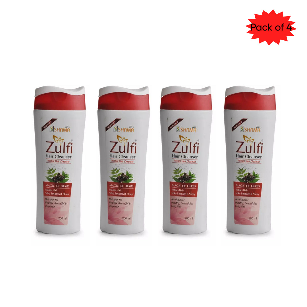 New Shama Zulfi Hair Cleanser 200 Ml(Pack of 4)