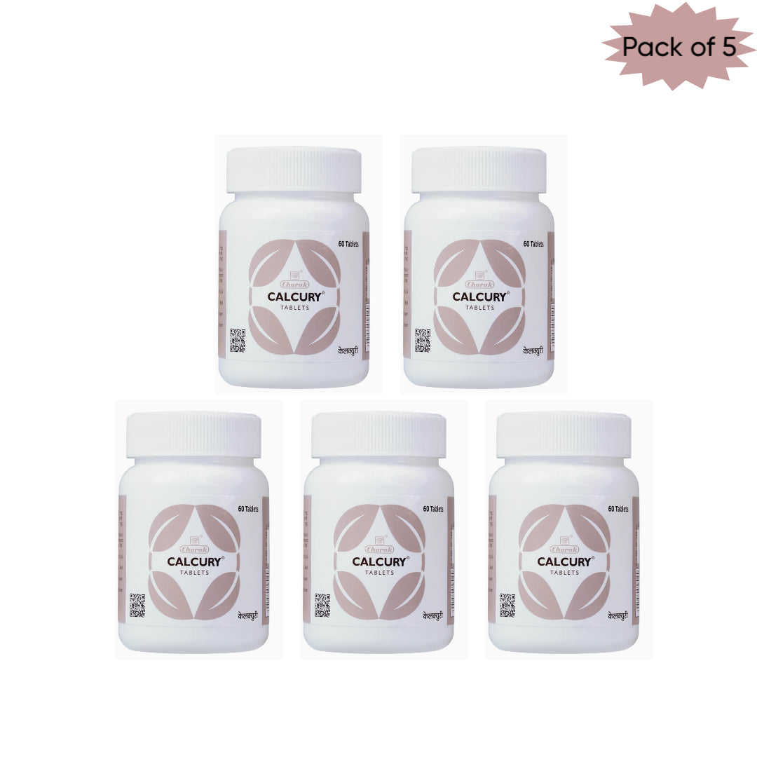 Charak Pharma Calcury 60 Tablets(Pack of 5)