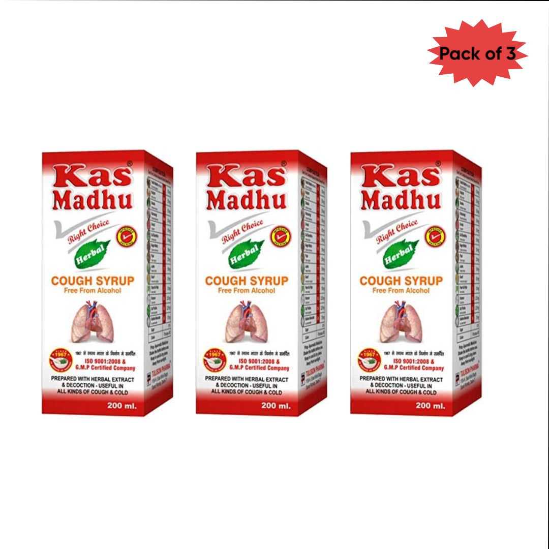 Tulison Pharma Kas Madhu (Cough Syrup) 200 Ml(Pack of 2)