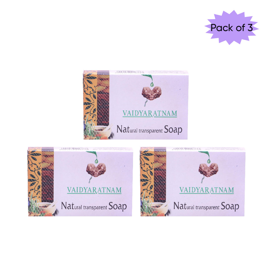 Vaidyaratnam Natural Transparent 75 Gm(Pack of 3)