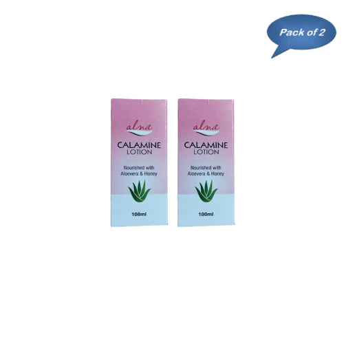 Alnavedic Calamine Lotion 100 Ml - Pack of 2 | Calamine Skin Soothing, Itching Relief & Rash Calming Lotion