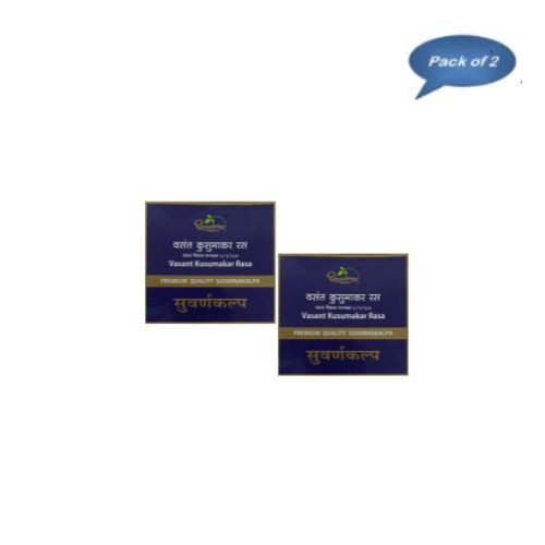 Dhootapapeshwar Vasant Kusumakar Ras (Premium) 30 Tablets pack of 2