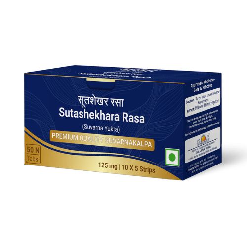 Sri Sri Tattva Sutashekhara Rasa (Suvarna Yukta) 50 Tablets