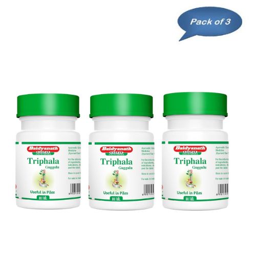 Baidyanath (Jhansi) Triphala Guggulu 40 Tablets (Pack of 3)