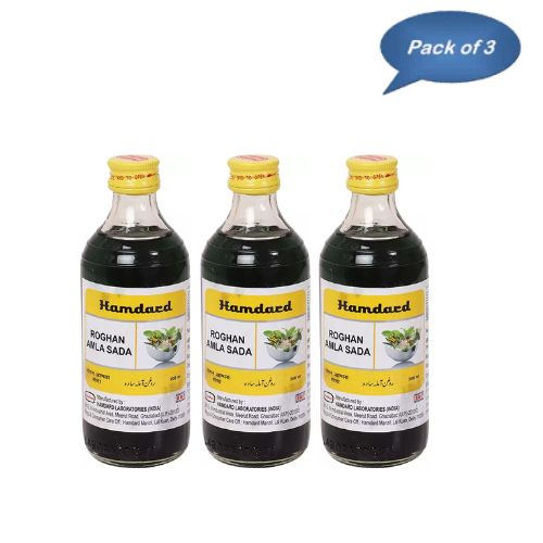 Hamdard Roghan Amla Sada Oil 200 Ml (Pack Of 3)