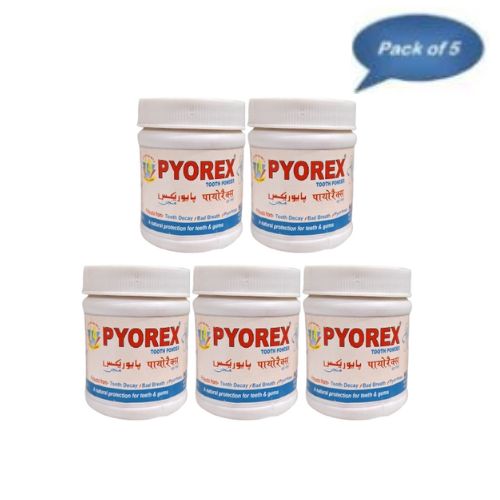 Rex Remedies Pyorex Toothpowder 40 Gm (Pack of 5)