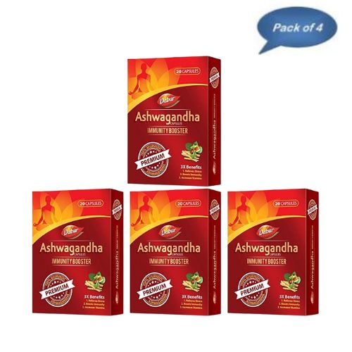 Dabur Ashwagandha 20 Capsules(Pack of 4)