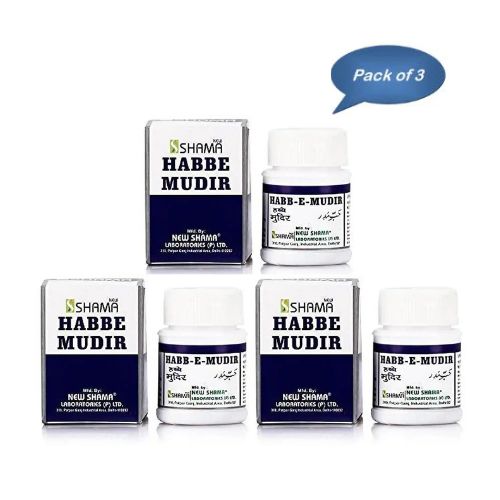 New Shama Habbe Mudir 12 Tablets (Pack of 3)
