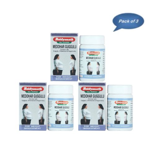 Baidyanath (Jhansi) Medohar Guggulu 120 Tablets (Pack of 3)