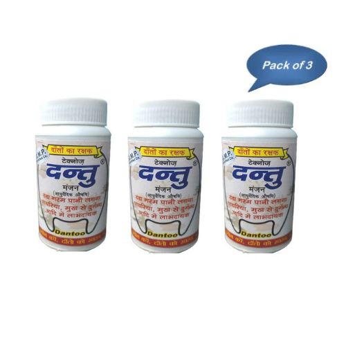 Technopharm Pvt Ltd Dantoo Manjan 40 Gm (Pack Of 3)