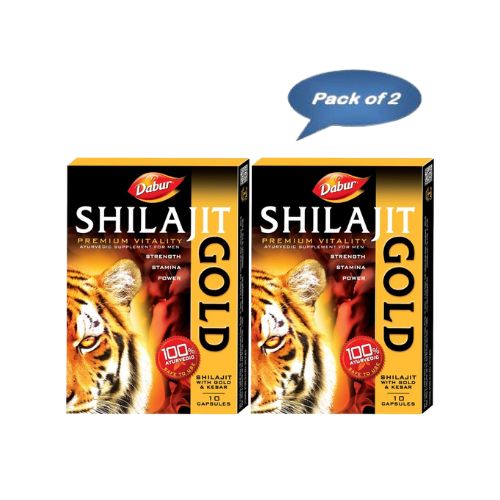 Dabur Shilajit Gold 10 Capsules (Pack of 2)