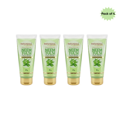 Patanjali Neem & Tulsi Face Wash 60 Gm(Pack of 4)